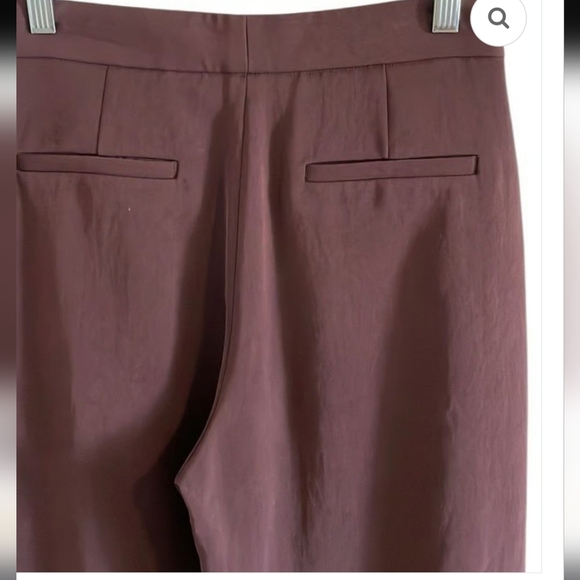 MM LAFLEUR Elegant Brown Women's The Pippa Pant Cropped Wide SZ 6 - Picture 3 of 8